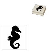 Seahorse silhouette rubberstempel (Gestempeld)