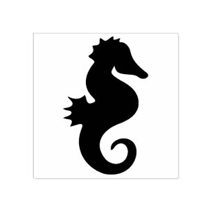 Seahorse silhouette rubberstempel