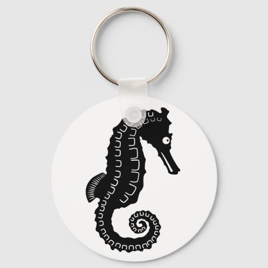 Seahorse Silhouette Sleutelhanger (Voorkant)