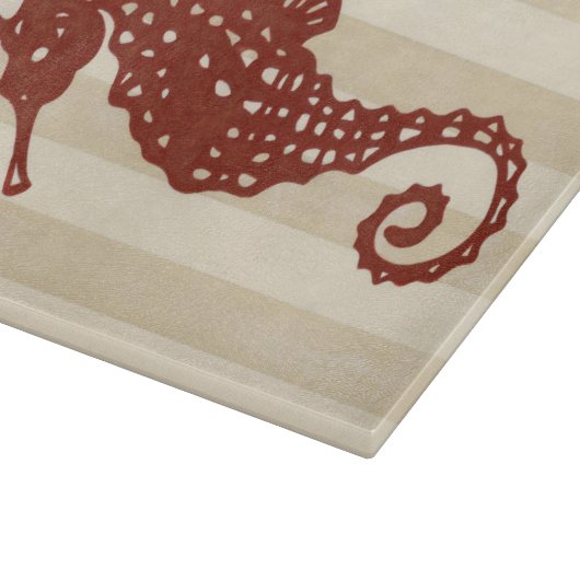 Seahorse Silhouette Snijplank (Hoek)