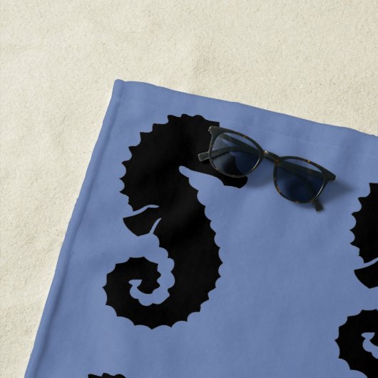 Seahorse Silhouette Strandlaken (In situ)