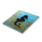 Seahorse Silhouette Tegeltje (Zijkant)