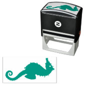 Seahorse silhouette  zelfinktende stempel (In situ)
