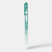 Seahorse Skeleton Pattern Zee Green Monogram Name Case-Mate iPhone Case (Achterkant / Links)