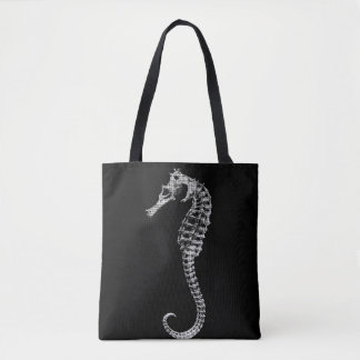 Seahorse Skeleton Tote Bag