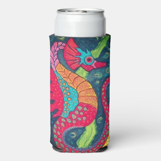 Seahorse Skinny Koelbox Seltzer Blikjeskoeler (Seltzer Achterkant)