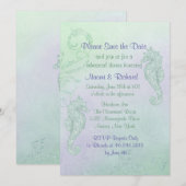 Seahorse Sparkle - repetitiediner Save The Date (Voorkant / Achterkant)