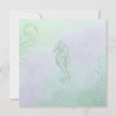 Seahorse Sparkle Wedding Invitation Kaart (Achterkant)