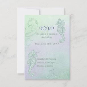 Seahorse Sparkle Wedding - RSVP Kaartje