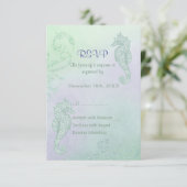 Seahorse Sparkle Wedding - RSVP Kaartje (Staand voorkant)