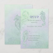 Seahorse Sparkle Wedding - RSVP Kaartje (Voorkant / Achterkant)