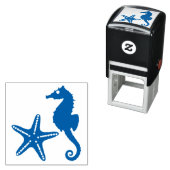 Seahorse & Star Fish Silhouette Zelfinktende Stempel (In situ)