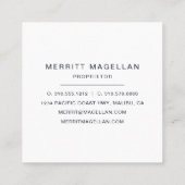 Seahorse Starfish Seashells Coastal WreatSquare Vierkante Visitekaartje (Achterkant)