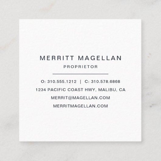 Seahorse Starfish Seashells Coastal WreatSquare Vierkante Visitekaartje (Achterkant)