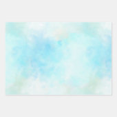 Seahorse Starfish Shells Peach Aqua Ocean Inpakpapier Vel (Voorkant 2)