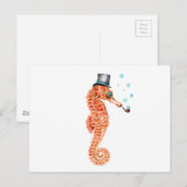 Seahorse Steampunk Briefkaart (Voorkant / Achterkant)