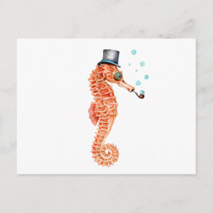 Seahorse Steampunk Briefkaart