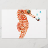 Seahorse Steampunk Briefpapier (Voorkant)