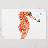 Seahorse Steampunk Briefpapier (Voorkant / Achterkant)