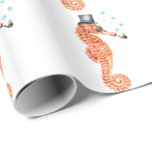 Seahorse Steampunk Cadeaupapier (Rol Hoek)