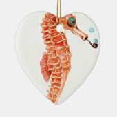 Seahorse Steampunk Keramisch Ornament (Rechts)