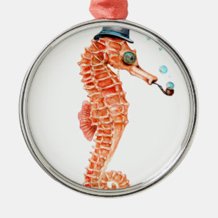 Seahorse Steampunk Metalen Ornament