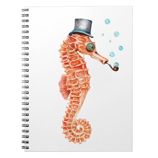 Seahorse Steampunk Notitieboek (Voorkant)