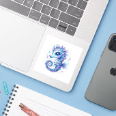 Seahorse Sticker (Laptop met iPhone)