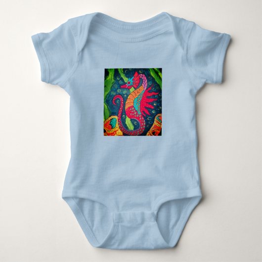 Seahorse T-shirt Baby Bodysuit (Voorkant)