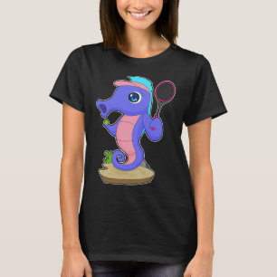 Seahorse Tennis racket Sport T-shirt