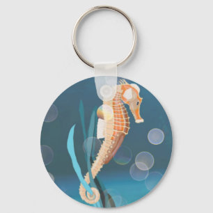 Seahorse tethered on Seaweed Sleutelhanger