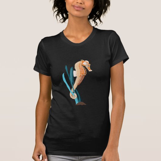 Seahorse tethered on Seaweed T-shirt (Voorkant)