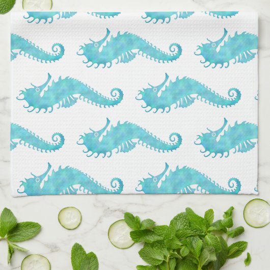 Seahorse Theedoek (Gevouwen)