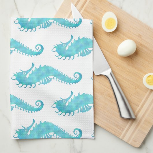Seahorse Theedoek (Quarter Fold)