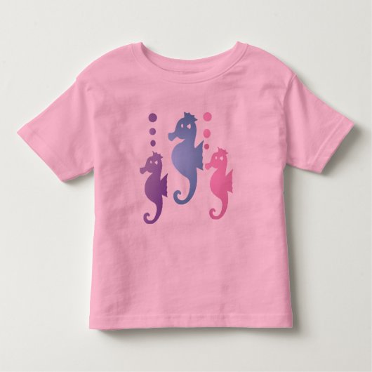 Seahorse Toddler Pink T-shirt (Voorkant)