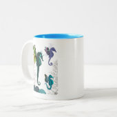 Seahorse trio met Wings Tweekleurige Koffiemok (Voorkant links)