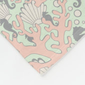 Seahorse tudens Pastel Ocean Pattern Fleece Deken (Hoek)