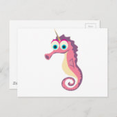 Seahorse Unicorn Cute Briefkaart (Voorkant / Achterkant)