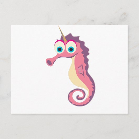Seahorse Unicorn Cute Briefkaart (Voorkant)