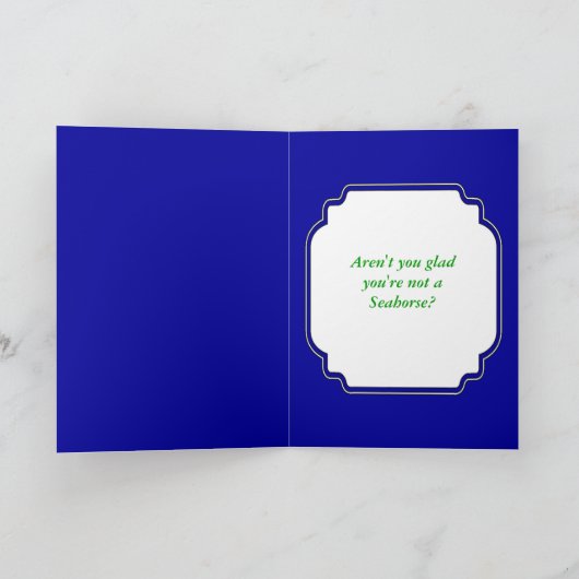 Seahorse Vaderdag Kaart (Binnen)