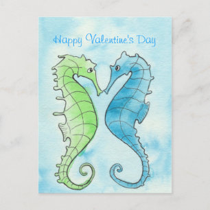 Seahorse Valentine Feestdagenkaart