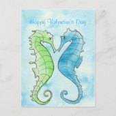 Seahorse Valentine Feestdagenkaart (Voorkant)