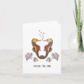 Seahorse Valentine's Day Kaart (Voorkant)