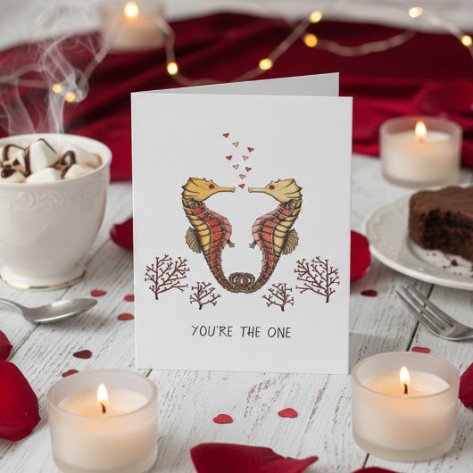 Seahorse Valentine's Day Kaart