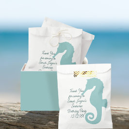 Seahorse verjaardagsfeestje aangepaste gunsttas bedankzakje