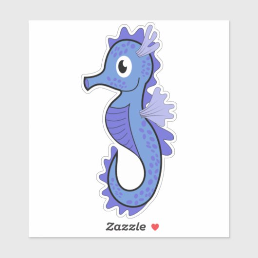 Seahorse Vinyl Sticker (Vel)