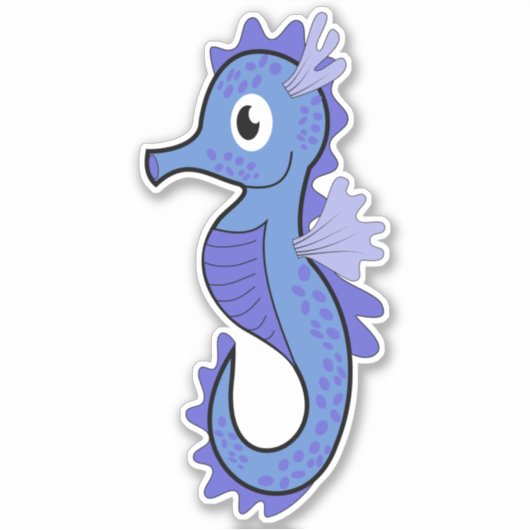 Seahorse Vinyl Sticker (Voorkant)