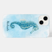 Seahorse Waterverf Kustnaam Case-Mate iPhone Case (Achterkant (horizontaal))