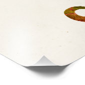 Seahorse Waterverf Silhouette Zee Pink Foto Afdruk (Hoek)