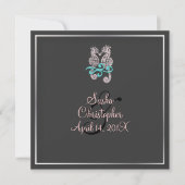 Seahorse Wedding Invitations Kaart (Voorkant)